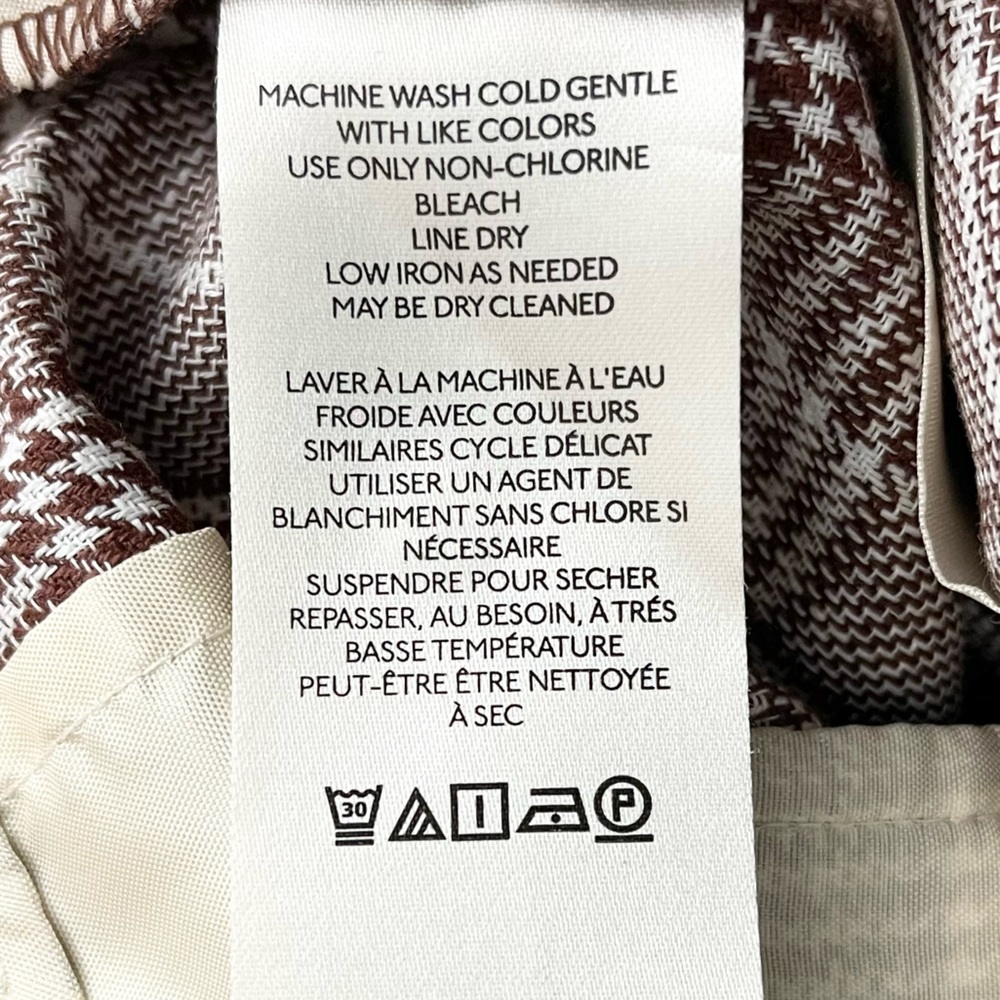 Anthropologie Maeve Pleated Plaid Trousers 14 NWT - Picture 10 of 11